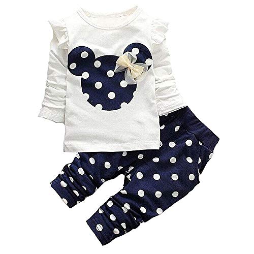 Image of MH-Lucky Baby Girl Clothes Infant Outfits Set 2 Pieces Long Sleeved Tops + Pants