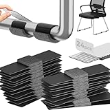 Sled Base Chair Floor Protectors Sled Base Chair Glides Wrap Around Floor Savers，Chair Leg Protectors Furniture Pads, Protect Wood&Tile Floors Anti-Scratch Reduce Noise (24pcs, Grey Felt Pads)