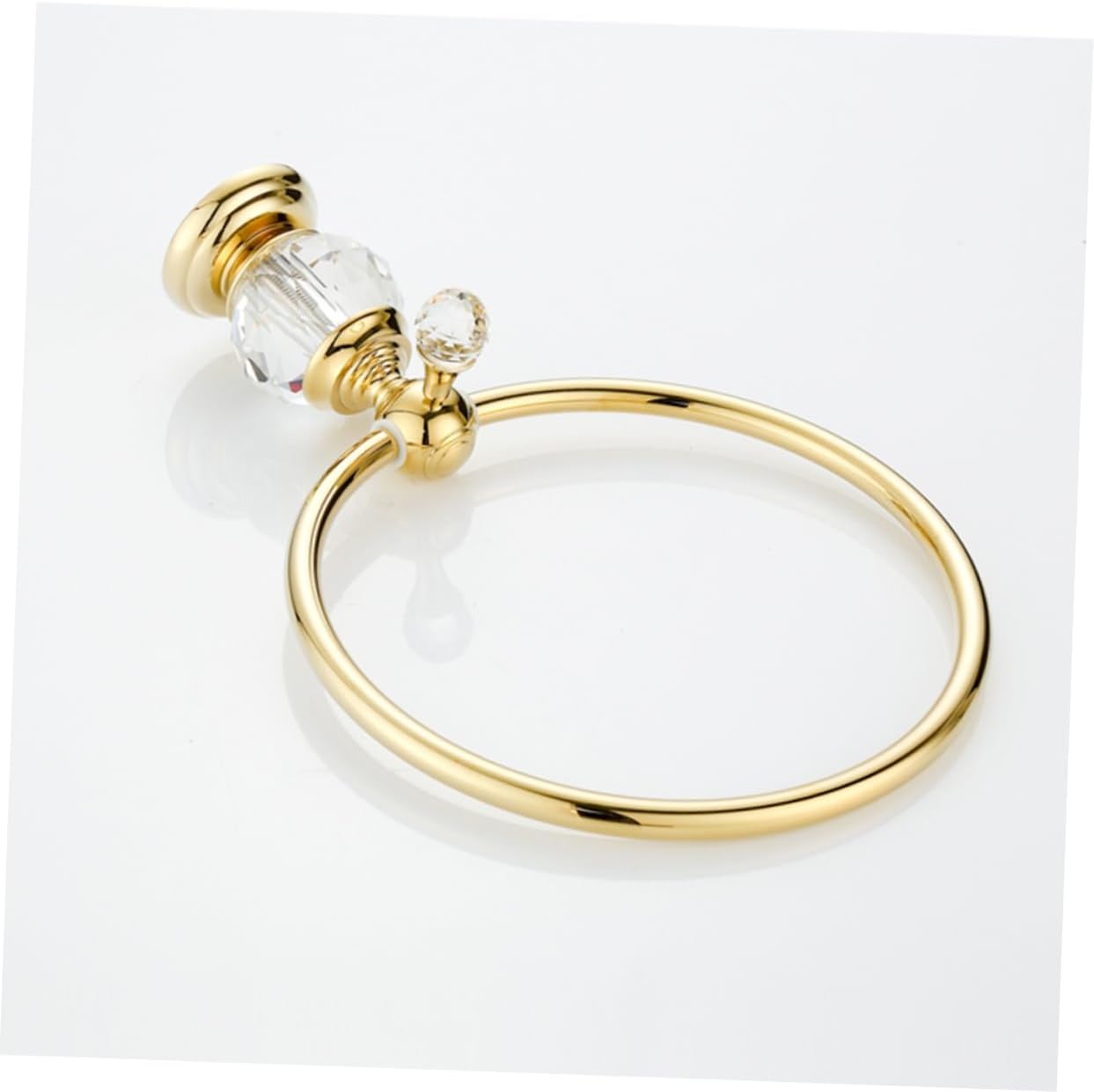 Luxury Bathroom Towel Ring Metal Plating 180° Swivel Modern Wall-Mounted Holder