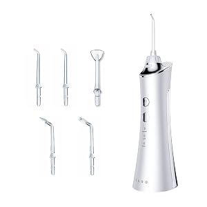 Cordless Advanced Water Flosser for Teeth Gums Braces Water Flosser with 5 Nozzles Rechargeable Waterproof Teeth Cleaner for