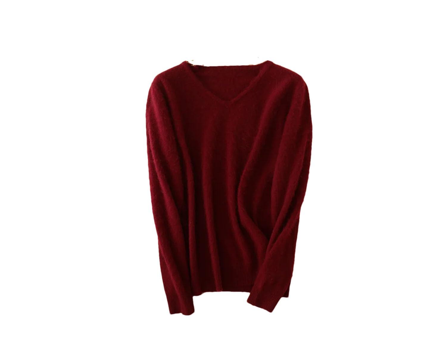Maglione casual da donna con scollo a V lavorato a maglia pullover maglione tinta unita morbido caldo maglione