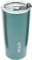 WOLFF - Copo Térmico de Aço Inox Parede Dupla com Tampa Verde 600ml