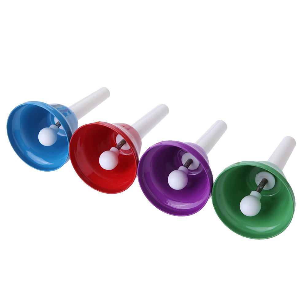 Btuty 8 Nota Handbell Campanellini Strumento a Percussione Mano Bell Métallique Colorato Musicale