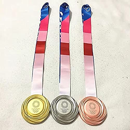 1:1 Replica Japan Tokio Olympische Medaille, 2020/2021 Japan Tokio Olympische Goud/Zilver/Bronzen Medaille Set, Zinklegering Medaille Badge Collectie Gift Toys - Image 7