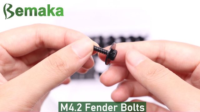 Image of 30Pcs M4.2 Automotive Body Bolt & U-Nut Clips Kit, Multipurpose Fender Bolts Body Fastener Clips for Most Cars Bumper Engine Splash Shield