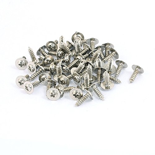 50 tornillos autorroscantes acero inox 8x2.3mm con arandela miniatura 1