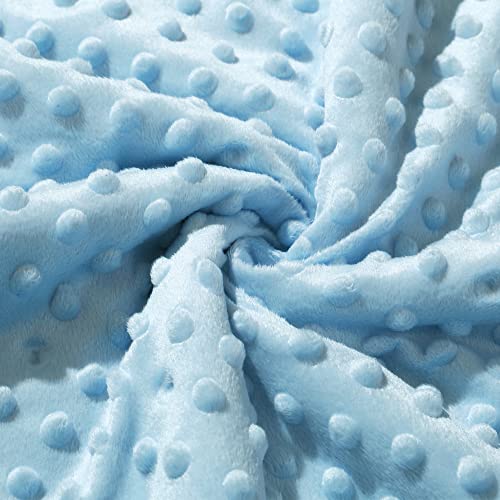 Image of CREVENT Cozy Soft Warm Sherpa Baby Blanket for Infant Toddler's Crib Cot Stroller Gifts for Baby Boys All Season Use (30 inchX40 inch Blue dot)