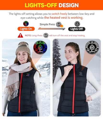 DOACE® Upgraded Heated Vest for Men and Women, Smart Electric Heating Vest, Lightweight Heated Jacket (Battery Not Included)4