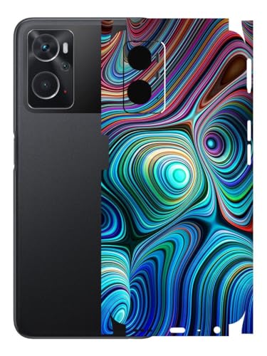 Image of AtOdds - Mobile Back Skin Sticker Wrap Compatible with Oppo K10 (4G) (Coverage - Back+Camera+Sides) (Water Paint)