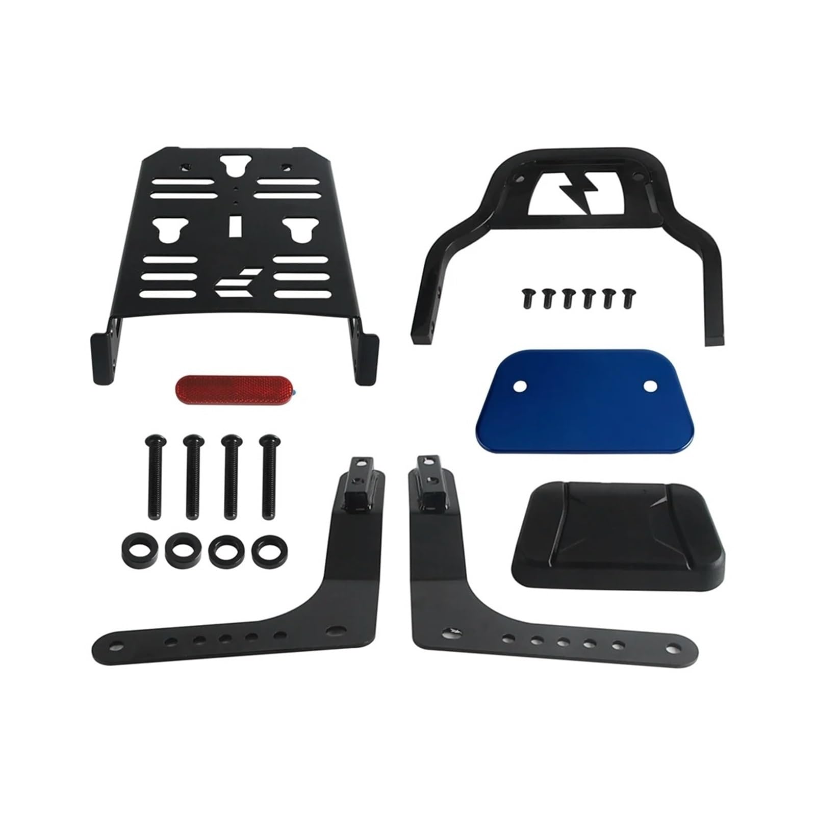 drążek Sissy Pasuje do Harley Softail Low Rider ST FXLRST EI FXRST FLSB oparcie pasażera Sissy Bar tylny bagażnik(Blue)