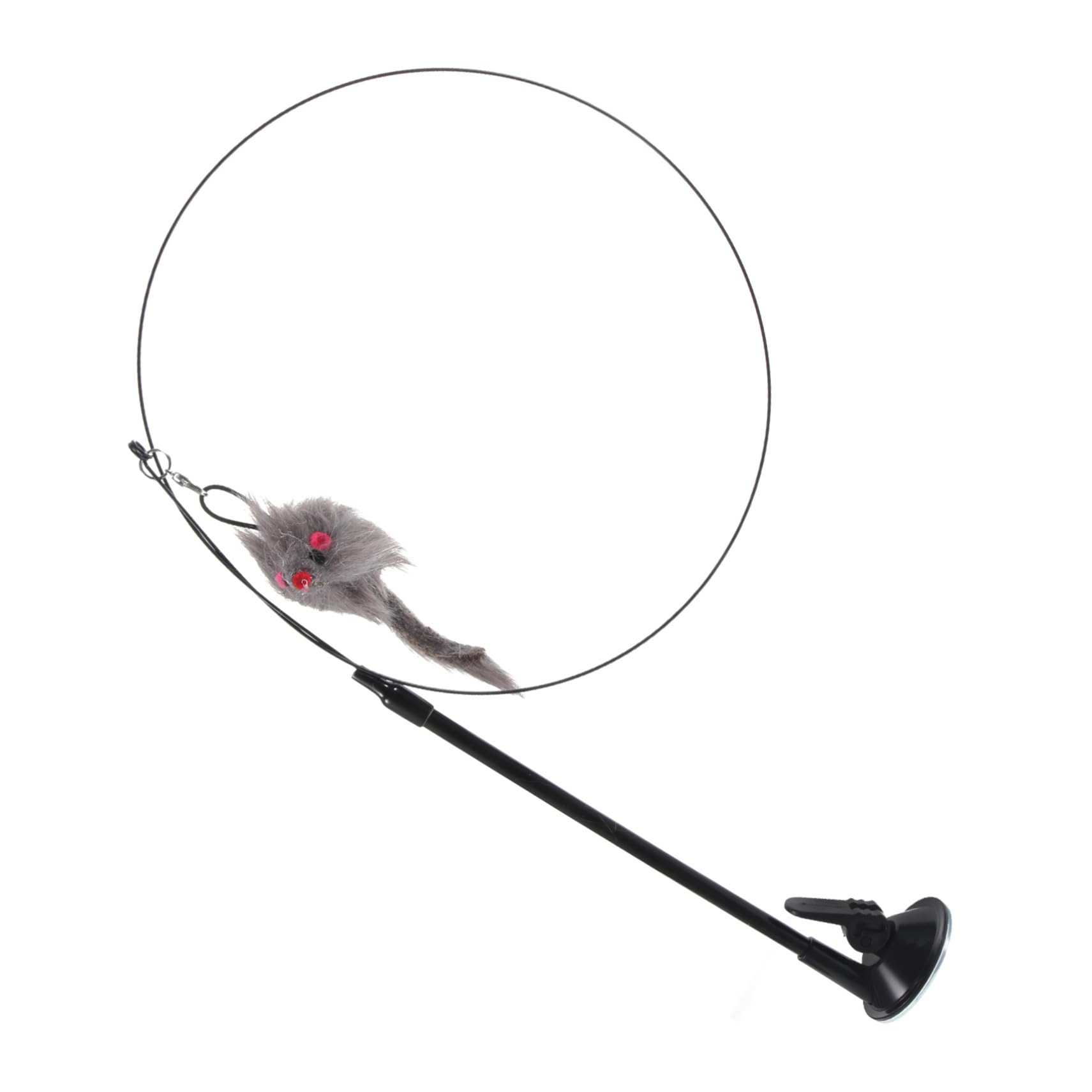 Milisten Jouet Interactif pour Chat Intérieur avec Ventouse Et Canne Amovible Stimule Exercice Et Amusement des Chats Et Chatons