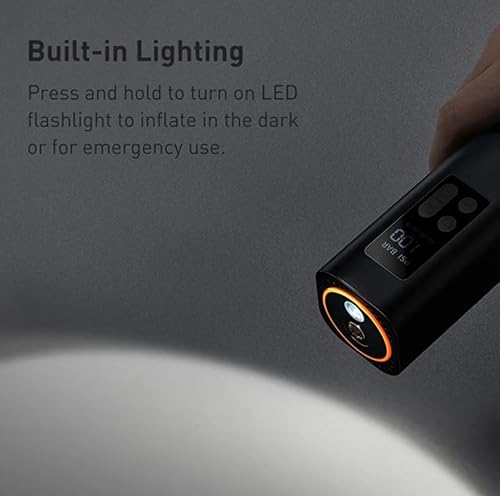 Miniatura 5 de Mini inflador de neumáticos inalámbrico, compresor de aire portátil, batería de 8000 mAh, 12 V, 150 PSI, bomba eléctrica digital inteligente con