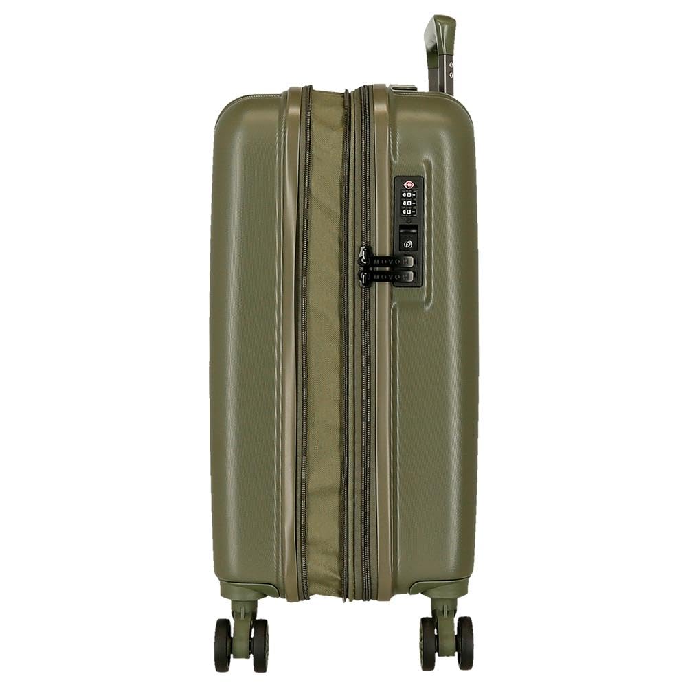 Movom Wood Walizka kabinowa, średnie, duże i zestawy, sztywne ABS zamknięcie TSA, 4 podwójne koła wysuwany bagaż podręczny Joumma Bags, khaki, cabin, medium, large, Zestaw 3 walizek