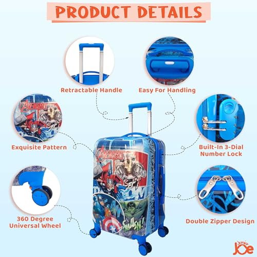Image of 24 Inch 360 Degree Rolling Wheels Travel Trolley Suitcase for Kids (Luggage-3)
