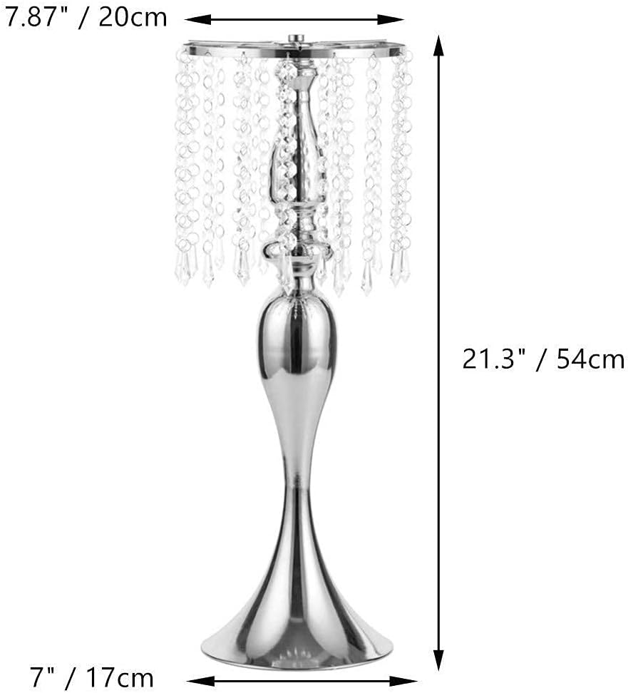 Nuptio 2 Pcs Versatile Metal Flower Arrangement & 2 Pcs Artificial Flower Set for Wedding Party Dinner Centerpiece Event Restaurant Hotel Decoration