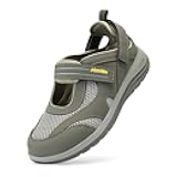 FitVille Diabetic Shoes for Women Extra Wide Width Diabetic Womens Sandals, Walking Shoes with Adjustable Closures Arch Support, Orthopedic Sandals for Flat Feet Heel Pain Relief,Plantar Fasciitis
