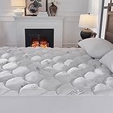 Tencel Thick Mattress Pad Twin TXL Size Pillow Top Luxe Cooling Mattress Protector College Dorm Breathable Mattress Topper Back Pain Relieve Deep Pocket Fitted Mattress Cover 8-21'