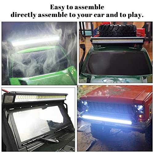Globact Super Bright Rc Led Light Bar Roof Led Lamp Kit 36 Led Light Bar For Traxxas Trx-4 Scx10 90027 Scx10 Ii 90046 Rc4Wd D90 1/10 Rc Rock Crawler Car #TOP4