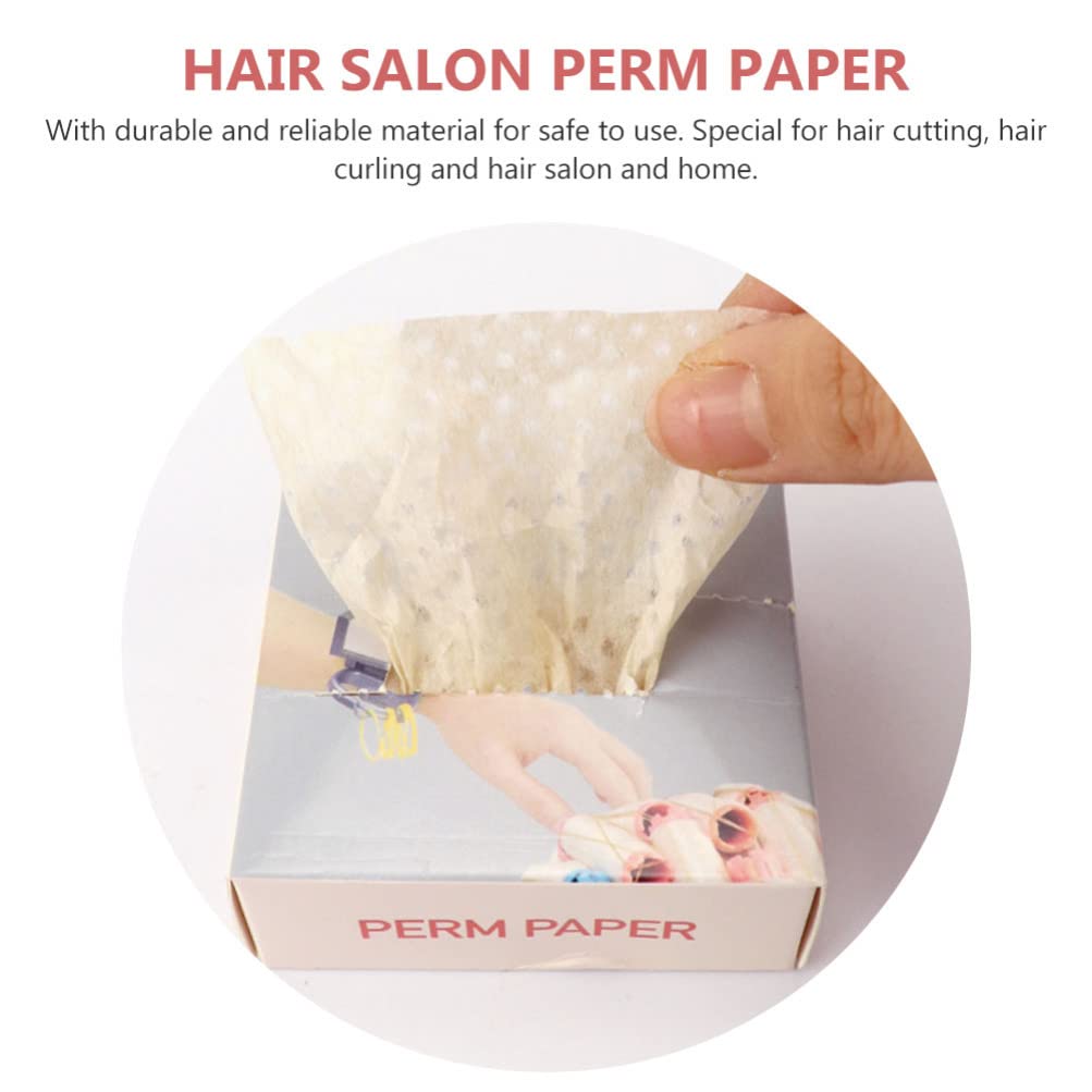 Salon Hair Perming Papers: 200Pcs Curling Sheets with Perm Rods Pads for Hairdressing Styling and Perming