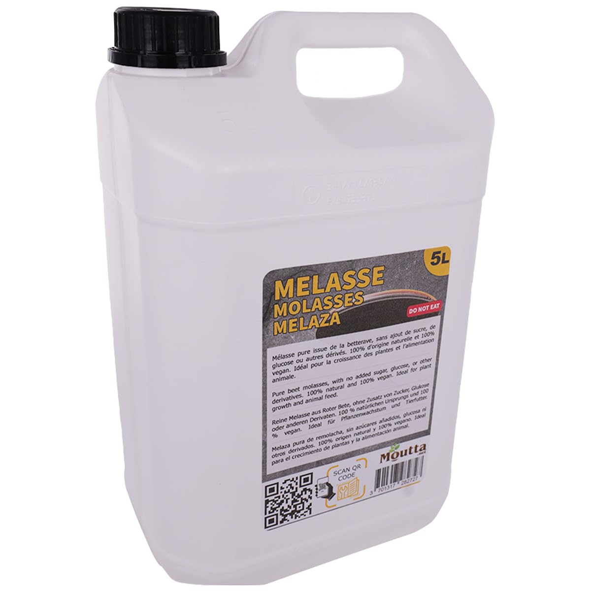 Mélasse de Betterave 5L | Stimule la Croissance de Vos Plantes | Complément pour la nutrition animale | Usage Universel