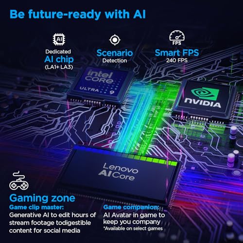 Image of Lenovo Legion Pro 7 2025 Intel Core Ultra 9 275HX | NVIDIA RTX 5080 16GB (32GB RAM /1TB SSD /WQXGA OLED /240Hz /16 (40.6cm) /Windows 11 /Office 2024+AI Now /Black /2.5Kg), 83F500D9IN AI Powered Gaming Laptop