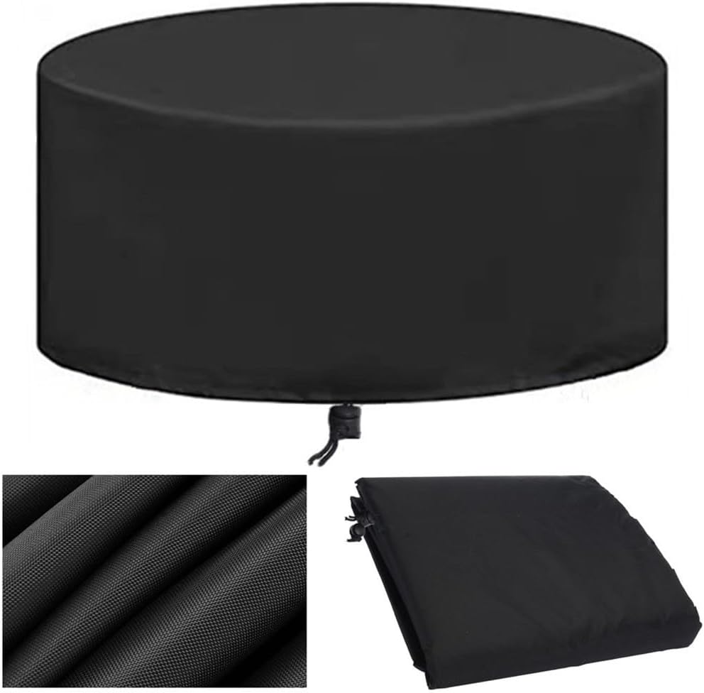 Round Patio Furniture Covers, 28 Inch Waterproof UV Resistant Cover for Round Outdoor Dining Table Chairs - Heavy Duty28" DIA x 28" H