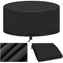 Round Patio Furniture Covers, 138 Inch Waterproof UV Resistant Cover for Round Outdoor Dining Table Chairs - Heavy Duty138" DIA x 30" H