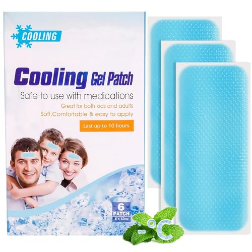 Cooling Pad Cooling Gel Fever Patches for Kids & Adults - Soothing Forehead Strips to Reduce Temperature for Babies, Children, and Grown-Ups