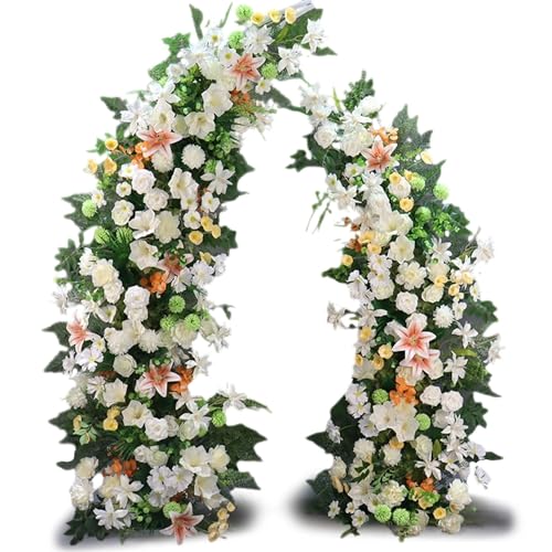 Arche de jardin demi-lune haut de gamme lot de 2 structures métal pour grand événement
