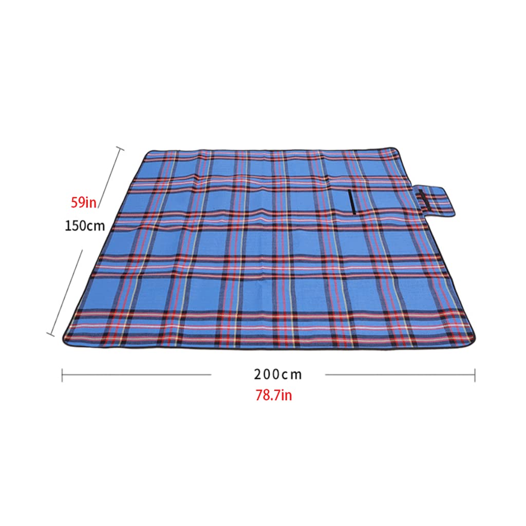 Manta de pícnic al Aire Libre, Esterilla de pícnic Grande Plegable Impermeable con Material de 3 Capas para 4-8 Adultos, Manta de pícnic para Camping Park