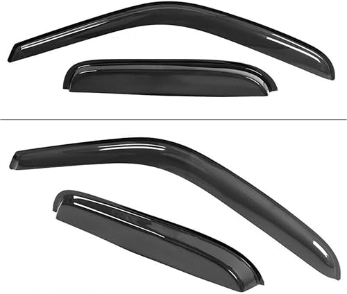 Miniatura 4 de 4 unids Sun Rain Guard Visor de ventana delantera trasera izquierda conductor derecho pasajero superior cinta en ventana externa estilo delgado