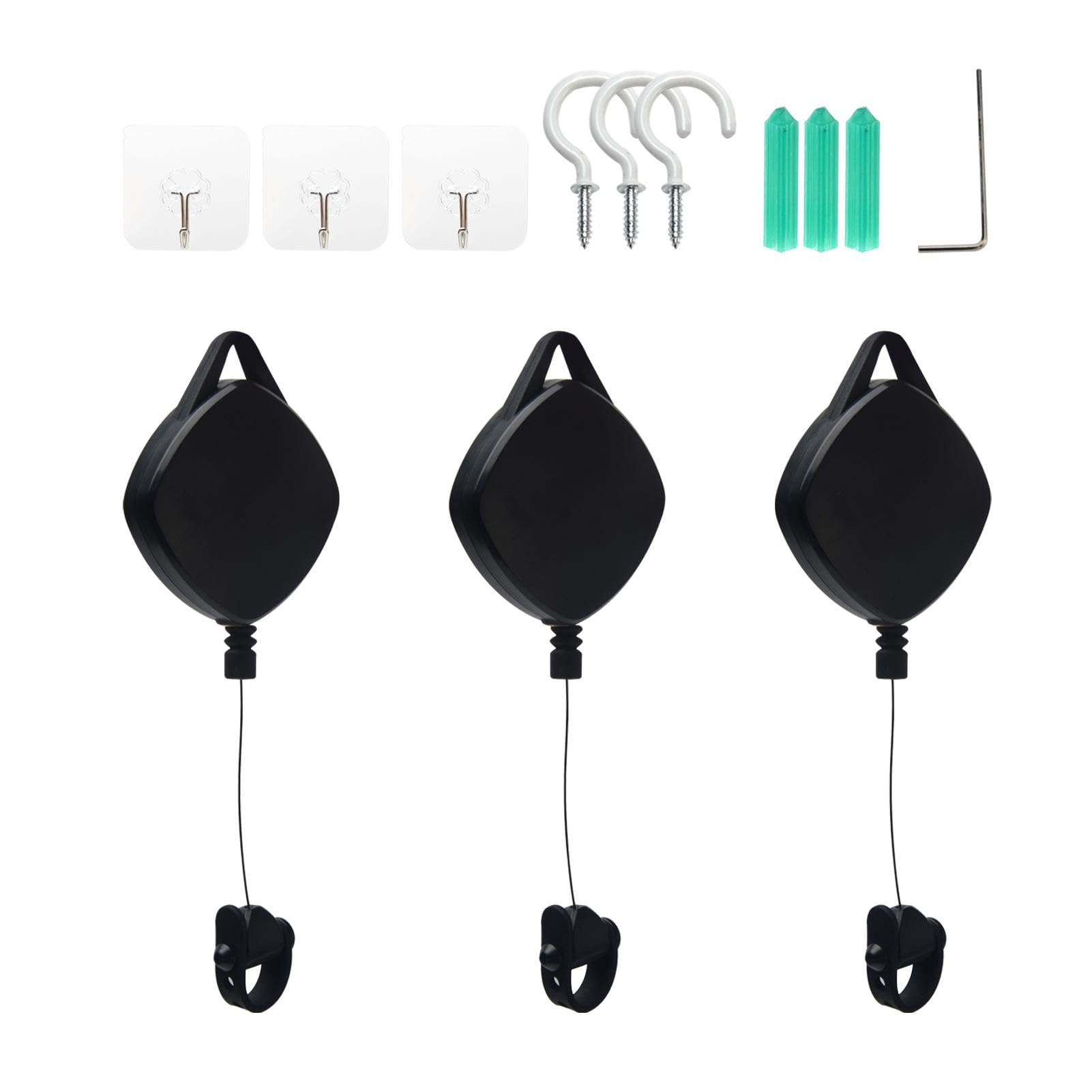 CALIDAKA VR Cable Management 3/6 Packs Retractable Ceiling Pulley System Compatible with Oculu-s Rift S/Ps Vr/Viv E for Oculu-s Quest 2 VR Accessories with 360° Rotations Noise-Free-image-23