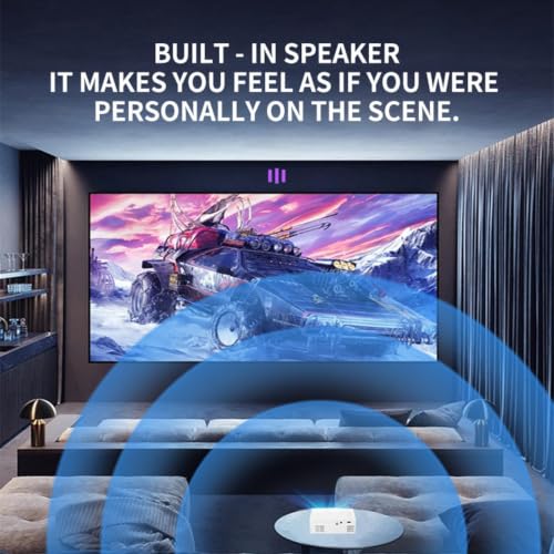 1080p HD Movie Projector Video Projectors with Remote Control | Portable Mini Projector for Outdoor Use Room Projector for Bedroom Smart Projectors Can Connect to HDMI/USB/Audio Interface - image 3