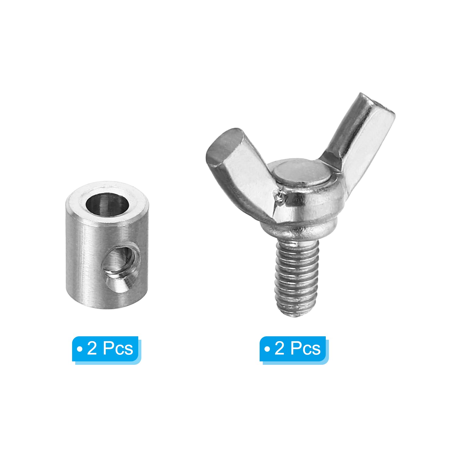 PATIKIL M6x24mm Ball Nuts Knob, 4 Pack Female Thread 304 Stainless Steel Round Blind