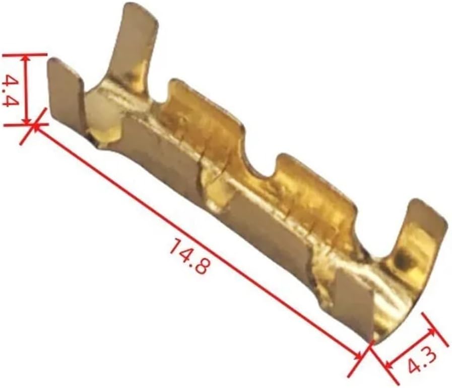 50/100/200pcs 453 U-Shaped Terminal Tab Cold Inserts Connectors Small Teeth Fascia,0.3-1.5mm2(200pcs)