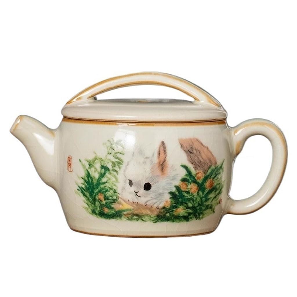 EBZFASO Ceramic Tea Pot Teapot, Tea Pot Ceramic Kettle Teapot Set With Filter For Infuser 140ML