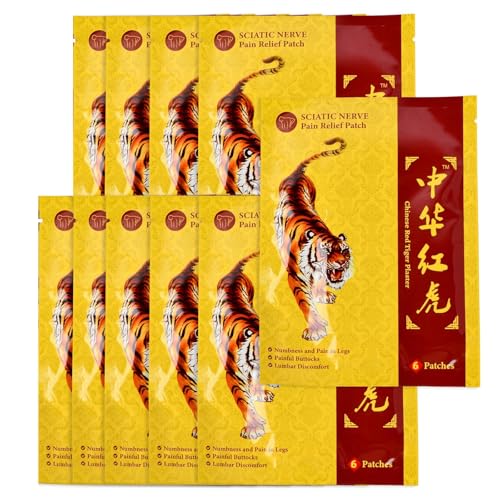 Parches para el Dolor 60 Unidades – Alivio Natural con Plantas Medicinales Chinas | Muscular, Articular, Espalda, Cuello, Hombros, Rodillas | Sin Fármacos, Transpirables, Uso Diario (ciatica)