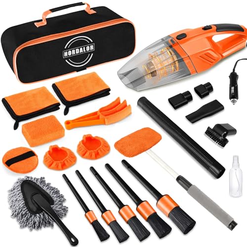 HORDALOR 17Pcs Car Cleaning Kit,Car Interior Detailing Kit with High