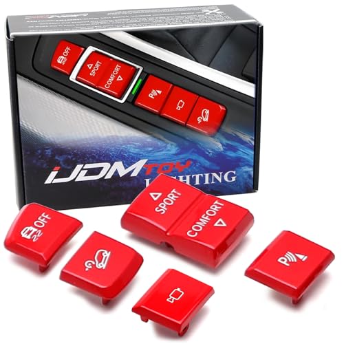 iJDMTOY 5pc Sports Red Center Console Traction Control, Driv