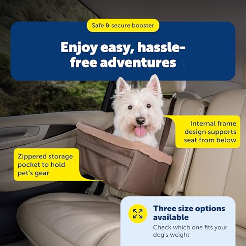 PetSafe Happy Ride Booster Seat Raised Dog Travel Seat Installs on Car Seats with a Headrest Safety Tether Machine Washable Folds Flat for Storage by PetSafe - Image 7