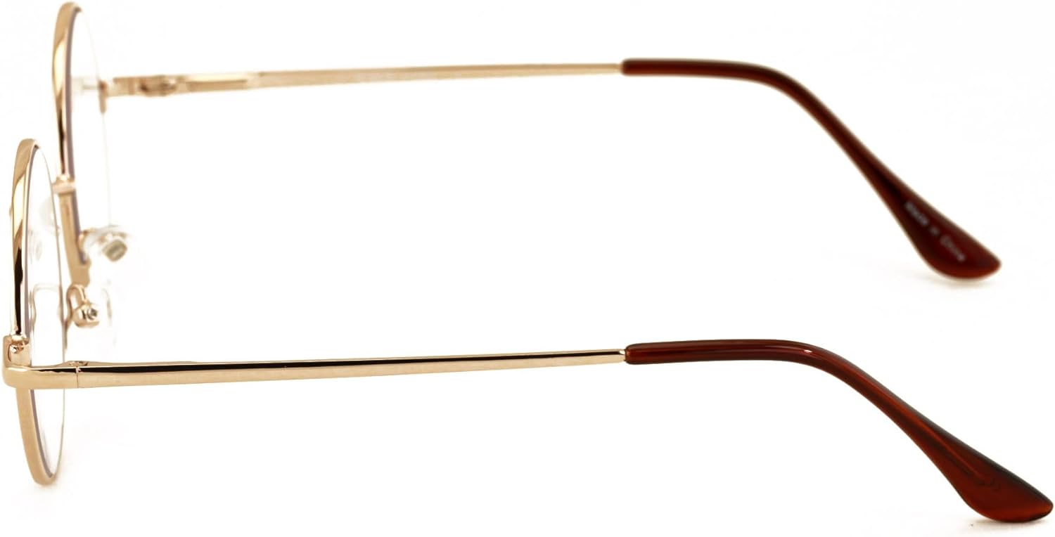 V.W.E. Progressive No Line Multifocus Round Metal Reading Glasses – Tri-Focal Reader for Clear Vision at Multiple Distances - Image 3