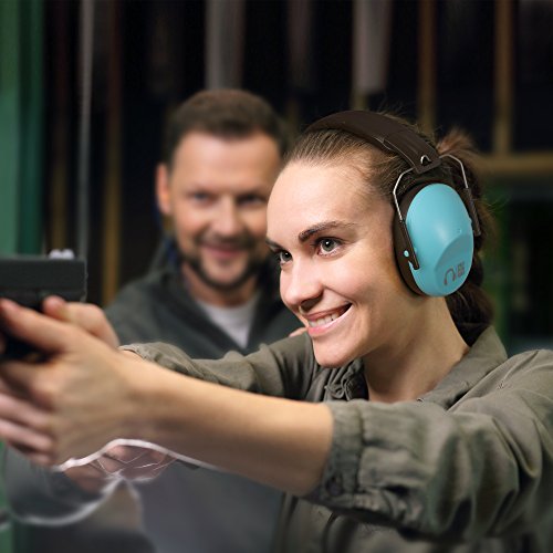 Pro For Sho 34Db Shooting Ear Protection - Special Designed Ear Muffs Lighter Weight & Maximum Hearing Protection - Standard Size, Teal #TOP4