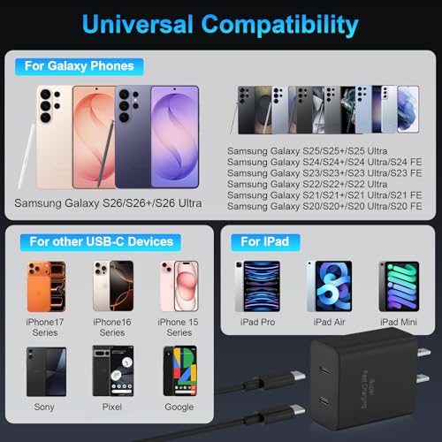 48% Off 45W 2-Pack Super Fast USB-C Charger with 10FT Cable - Image 2