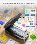 Rongta Imprimante d'étiquette d'expédition thermique Bluetooth, sans fil 4x6 Imprimante d'étiquette pour les paquets d'expédition et petites entreprises, Windows/Mac/Android/iOS compatible, support USPS, UPS, Etsy, Shopify, RP425