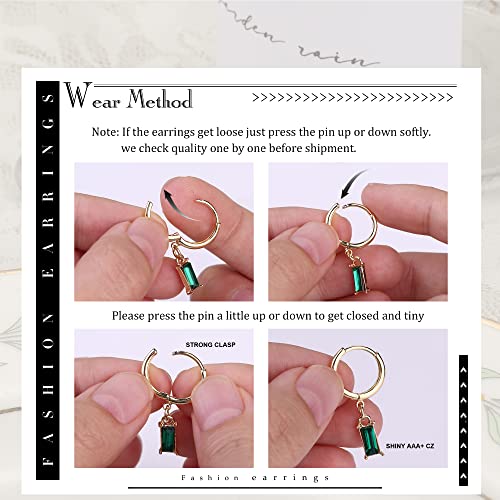 LOYALLOOK 29Pcs 14K Gold Plated Studs Earrings and Hoops Set for Women Huggie Hoop Studs Earrings Set Dainty Minimalist Moon Heart Butterfly CZ Ball Small Dangle Chain Hoop Earrings Set for Multiple Piercing3