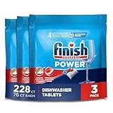 Finish Power - 76ct - Dishwasher Detergent - Powerball - Dishwashing Tablets - Dish Tabs, (Pack of 3)