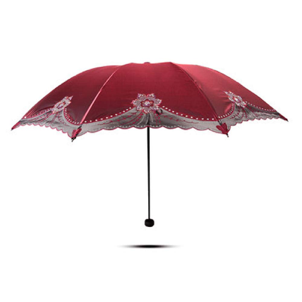 Parapluie anti-UV pliable doté d'une toile noire imperméable - 6