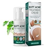 Butt Acne Clearing Treatment, Butt Acne Cream Helps Clearing Acne and Pimples for the Buttocks and Thigh Area, Restore Tender and Smooth Buttocks Skin