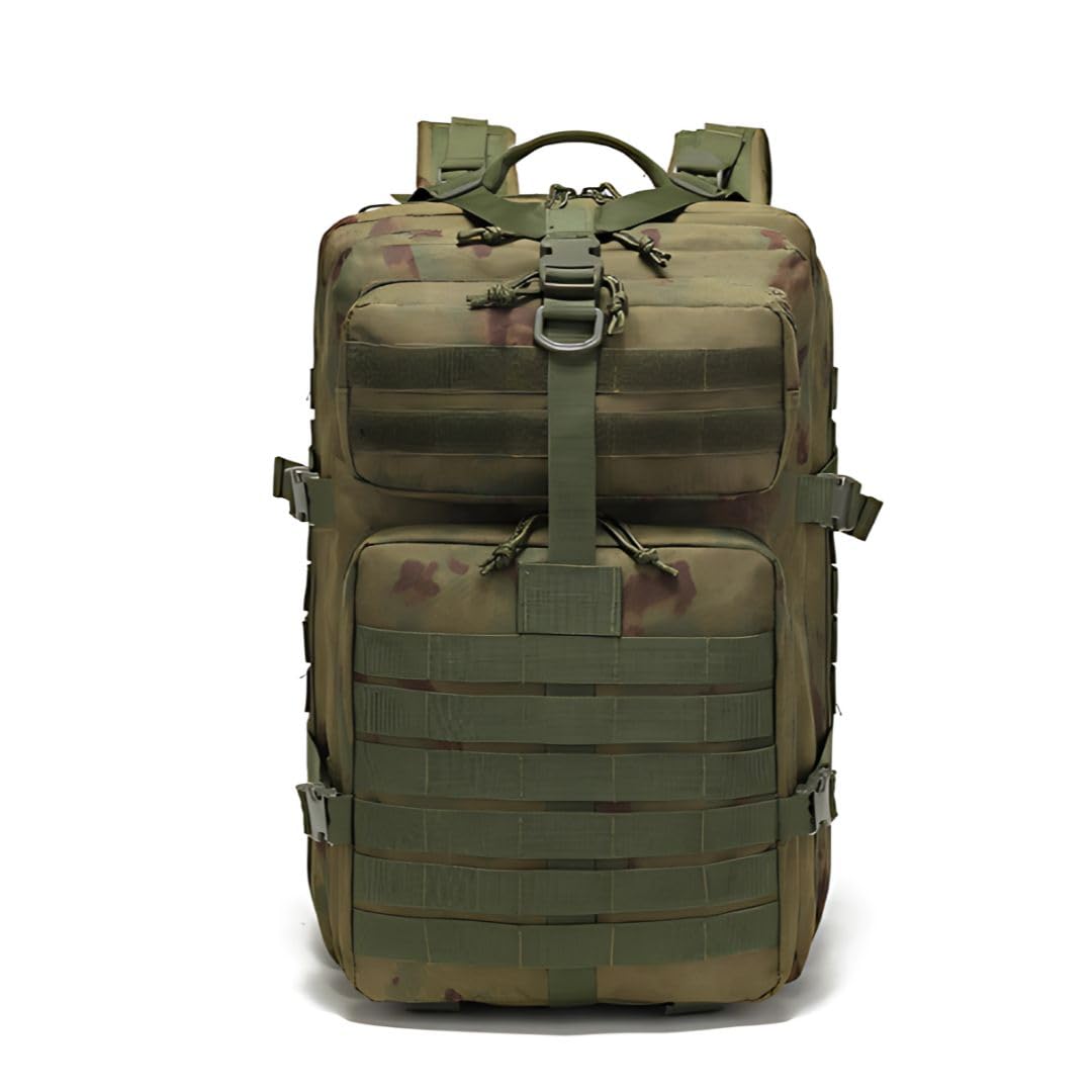 KNIGHT GLOBAL Military Backpack Tactical Backpack Army Bag Camouflage Rucksack – Waterproof, 45L Molle Backpack Men for Camping, Outdoor, Sport, Hiking, Hunting, Fishing, Travel – 3-Day Bug Out Bag