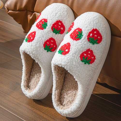 Slippers for Women Women Men Cute Slipper Fuzzy Plush Warm Slippers Indoor Outdoor Memory Foam House Home Winter Shoes3